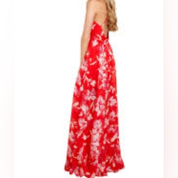 Floral Print Boho Spaghetti Strap A-Line Maxi Dress Small - Picture 7 of 11